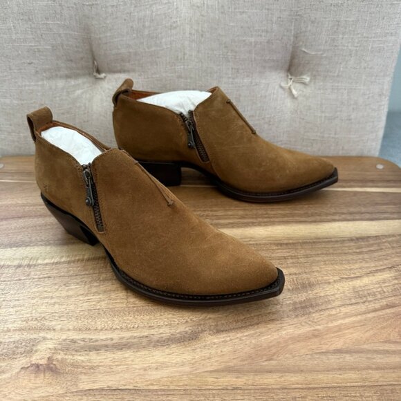 Frye Sacha Moto Shootie Cashew Bootie - Picture 3 of 14